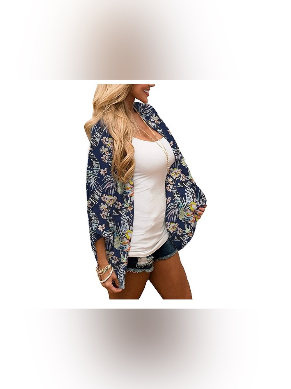 Tropical Floral Kimono Cover-Up | Size Large | Worn Once